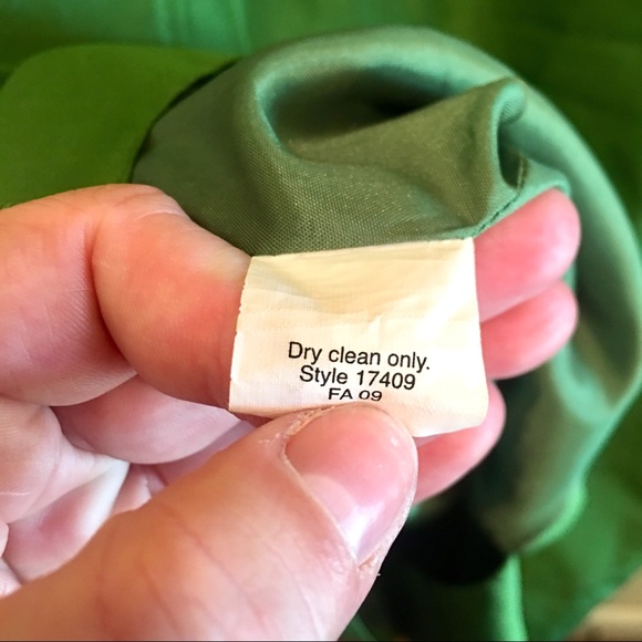 {J. Crew} Bright Green Silk Lined Strapless Dress - Picture 5 of 7